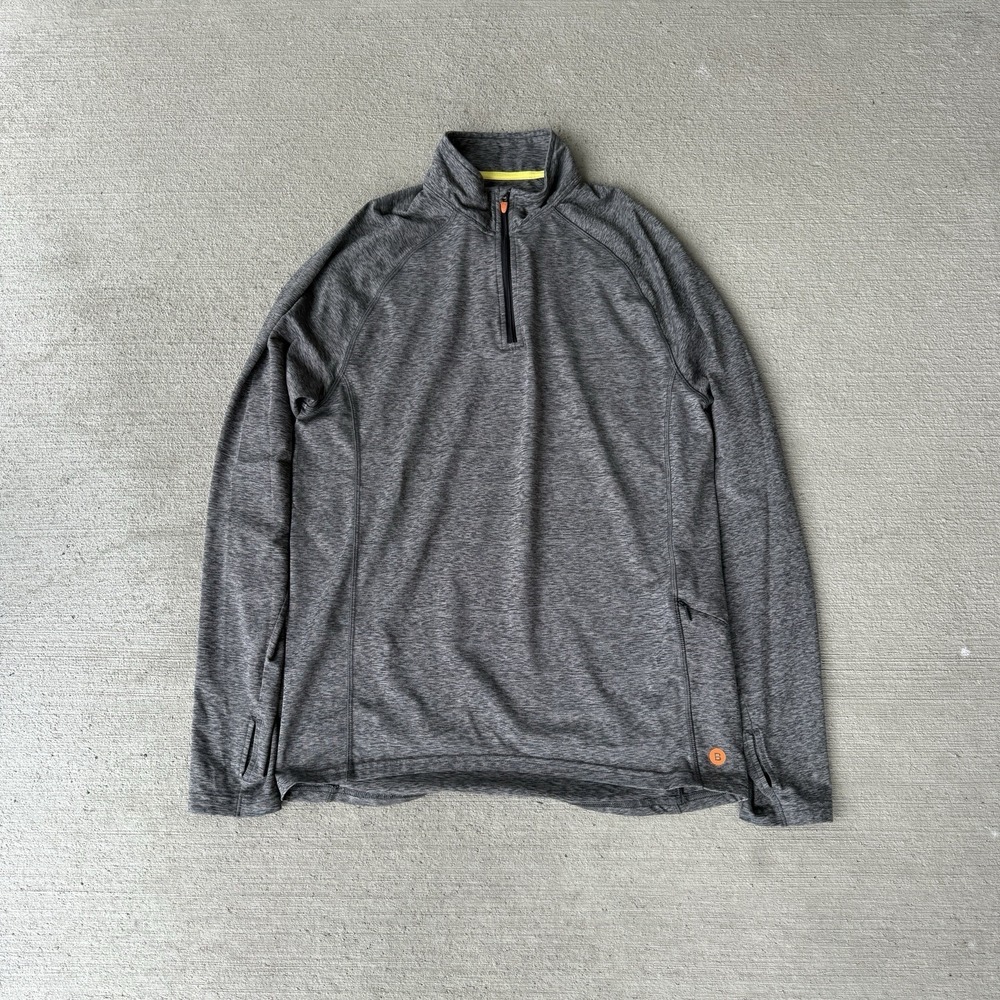 Bonobos GoodSport Men's 1/4 Zip Pullover Long Sleeve Gray Size M Slim